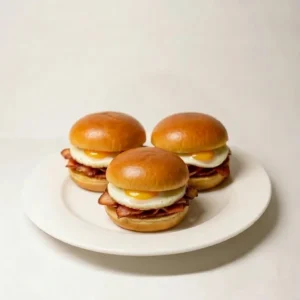 Mini Bacon and Egg Brioche Roll